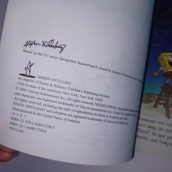 2006 SpongeBob SquarePants A Very Krusty Christmas Paperback Childrens Book - Picture 3 of 3